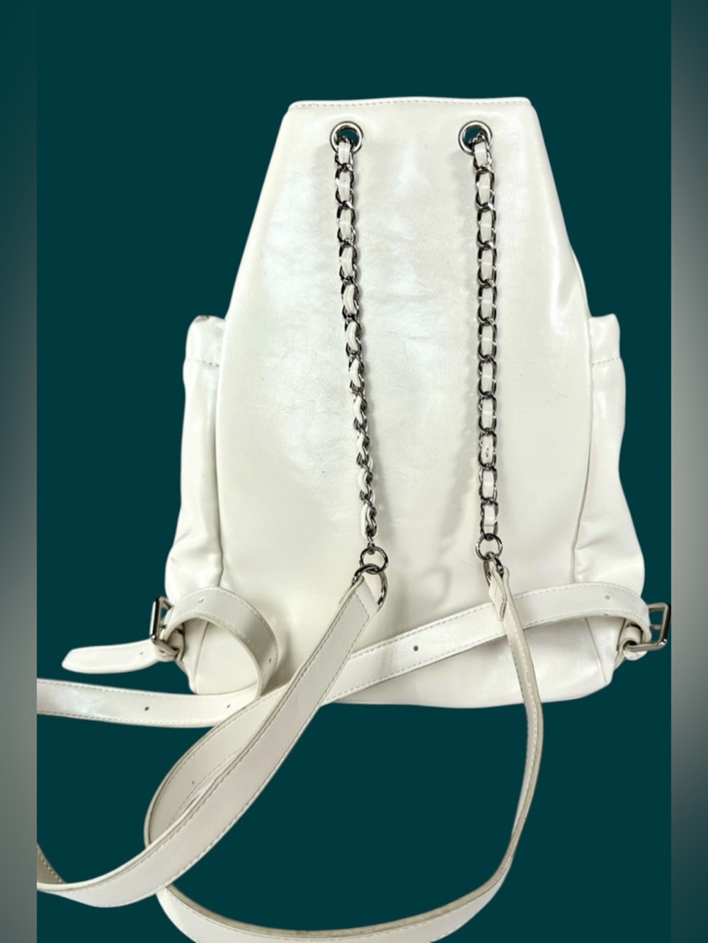 Matin Kim Leather Drawstring Ribbon Backpack - Picture 10 of 16